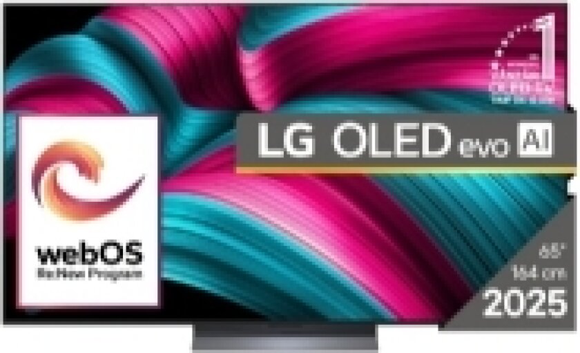 LG OLED evo AI OLED65C51LA, 165,1 cm (65), 3840 x 2160 piksler, OLED evo, Smart TV, Wi-Fi, Sort
