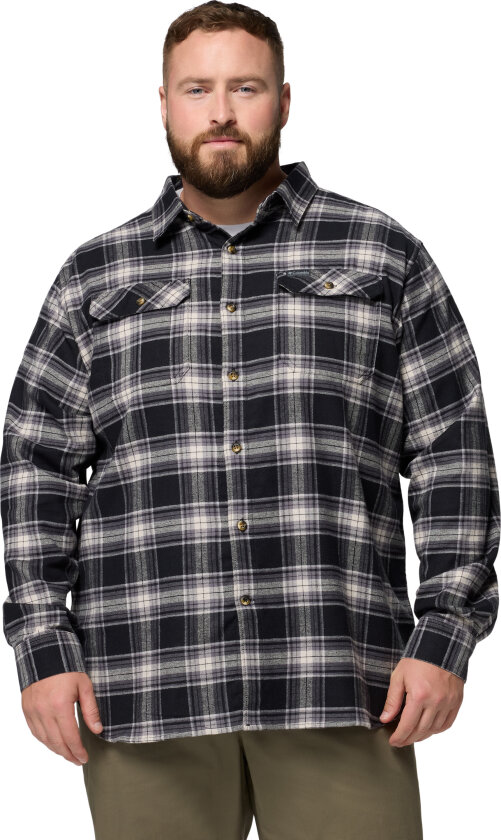 Men's Flare Gun Stretch Flannel Black Two Lane Tartan