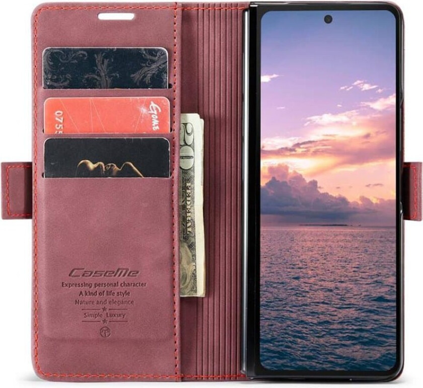 CaseMe mobildeksel 013 Samsung Galaxy Z Fold 7 - Burgunder
