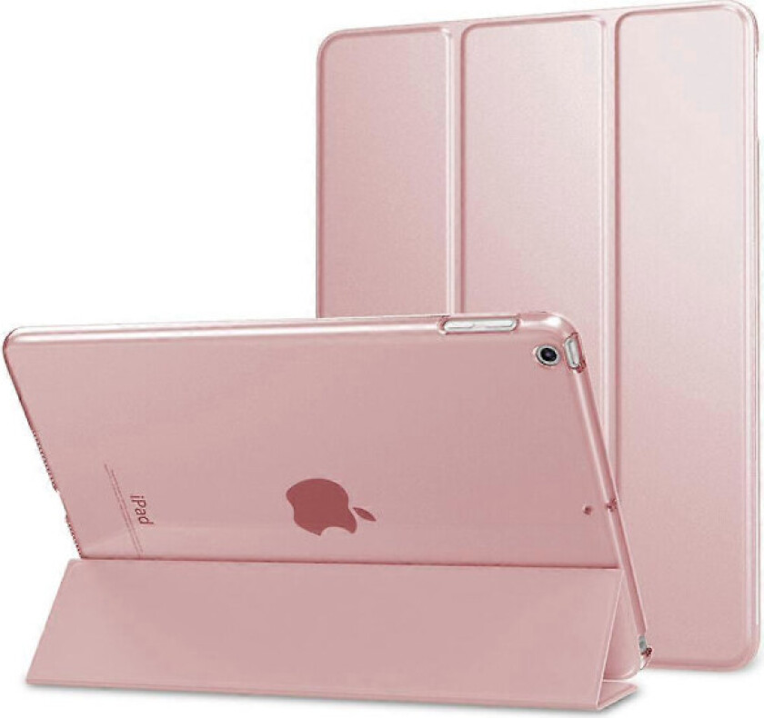 Ultratynn Smart Case med Gummibelagt Fleksibelt TPU Bakdeksel, Automatisk Sov/Våkne og Visnings-/Skrivestativ for iPad Mini 5 - Alt roségull