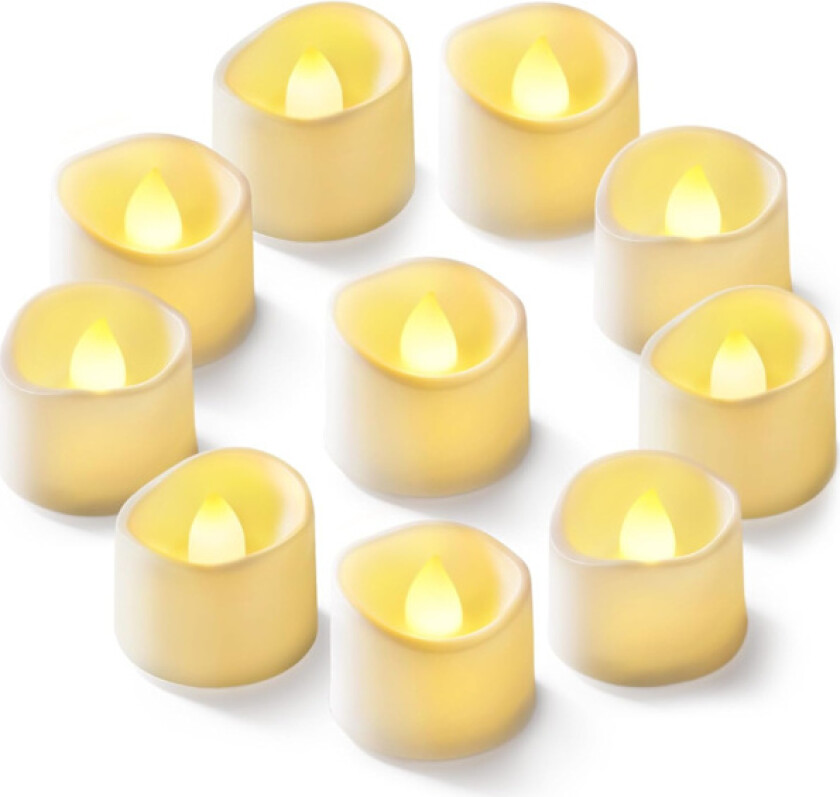 12-pakke Flammeløse LED telys Batteridrevet, Falske Elektriske Telys for Bryllupsborddekorasjon, Halloween, etc.