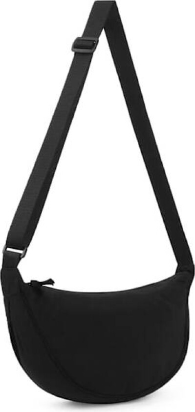 Crescentveske for kvinner, nylonveske, crossbody-veske, bærbar halvmåne-lommebok med justerbar rem, ensfarget