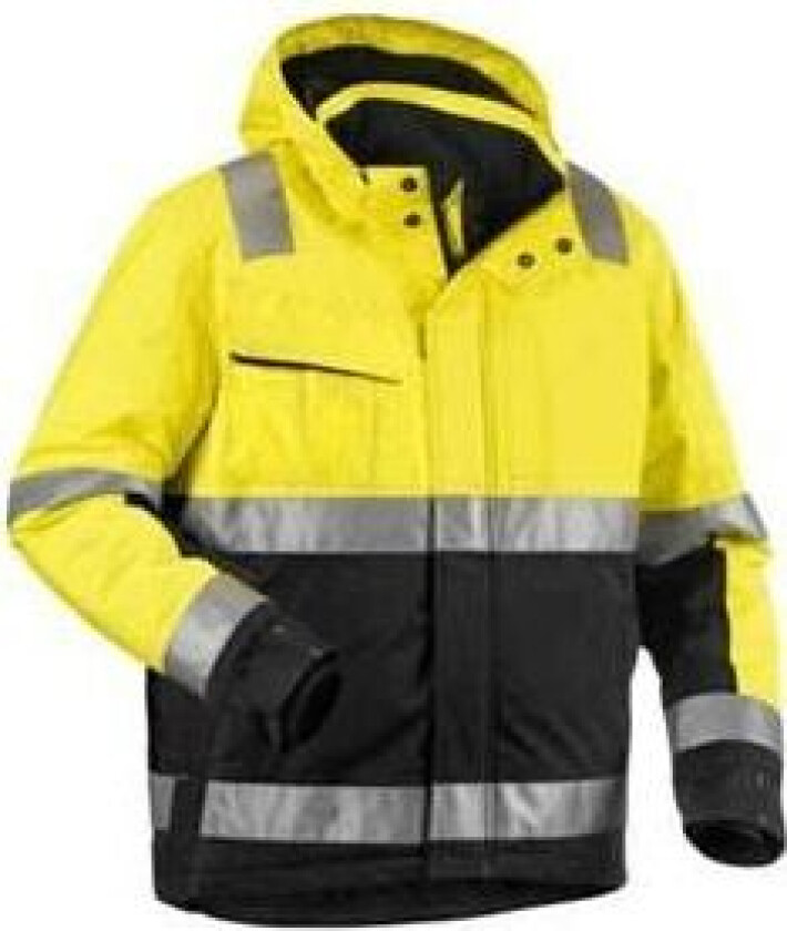 Blåkläder 487019873399XL Synlighetsjakke varselgul/svart, vinter Varselgul/Svart