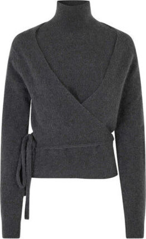 Brookline Knit Wrap T-Neck - Volcanic Ash L