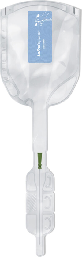 Hydro-kit kateter med oppsamlingspose, til kvinner, CH 14, nelaton, lengde 20 cm, 30 stk.