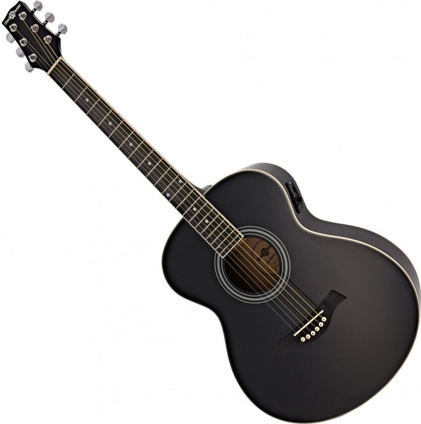 Gear4Music Concert Left-Handed Electro-Acoustic Guitar by Gear4music Black