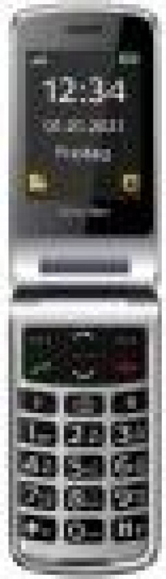 Bea-fon Silver Line SL645 - Funksjonstelefon - microSD slot - LCD-display - 240 x 320 piksler - rear camera 3 MP - svart sølv