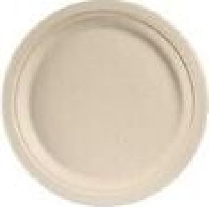 Bilde av Tallerken rund Ø26cm Bagasse FF natur brun,10 pk x 50 stk/krt