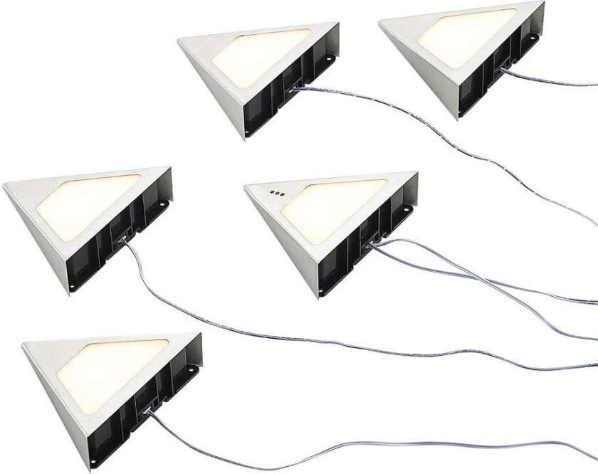 Bilde av Prios Odia LED-benkebelysning, rustfr stål, 5 lysk