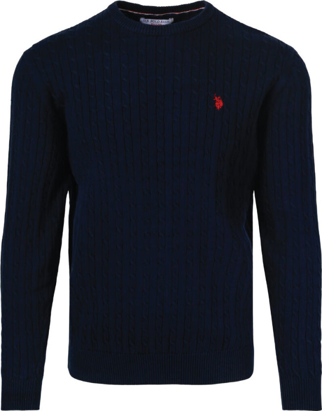 Archi Strikkegenser Rund Hals - Dark Sapphire - S