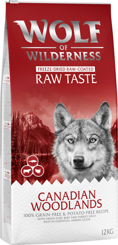 100 kr rabatt! 12 kg Wolf of Wilderness - Canadian Woodlands - storfe & kalkun