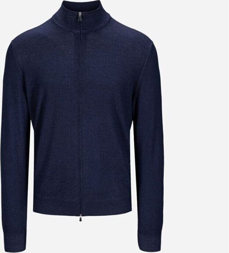 Full Zip Vintage Merino - Navy Blå 50