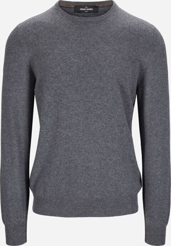 Crew Neck Cashmere - Grey Grå 48