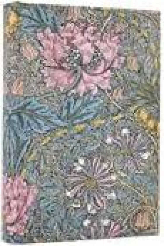 2026 Morris Pink Honeysuckle (William Morris) Mini 12-month Day-at-a-Time Hardcover Flexi Dayplanner 2026 (Elastic Band Closure)