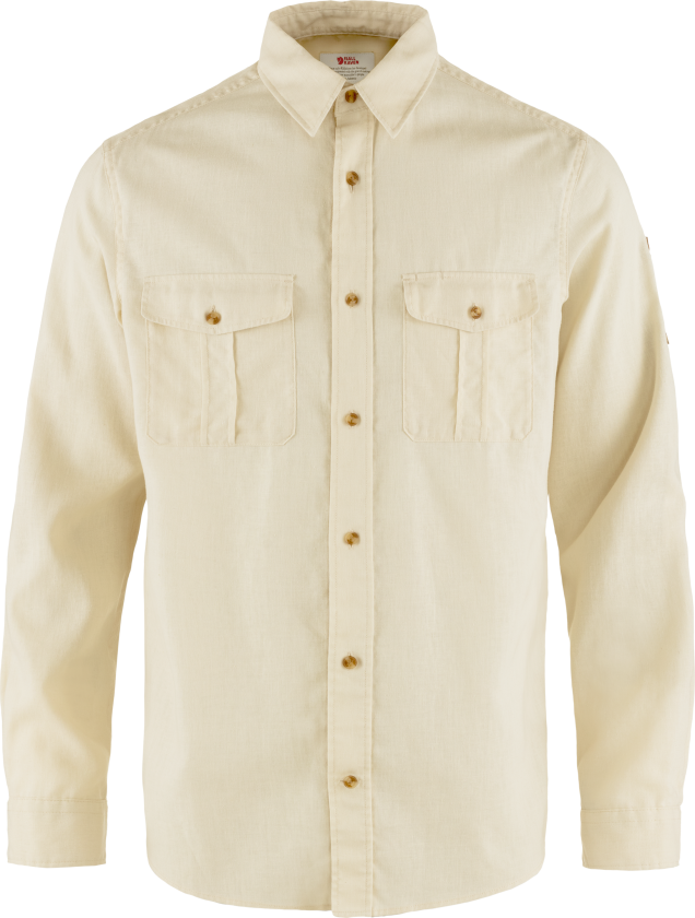 Men's Övik Travel Long Sleeved Shirt Chalk White XL, Chalk White
