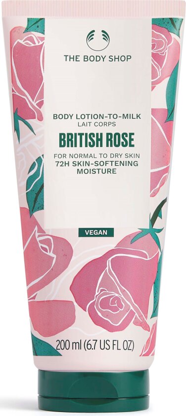 British Rose Body Lotion-To-Milk 200 ml