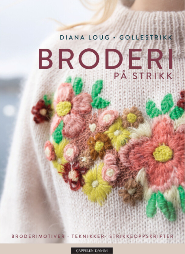 Broderi på strikk av Diana Loug