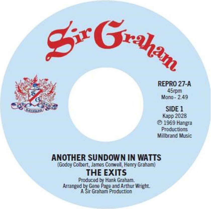 The Exits Another Sundown In Watts / I Don't Want To Hear It LP/Vinyl