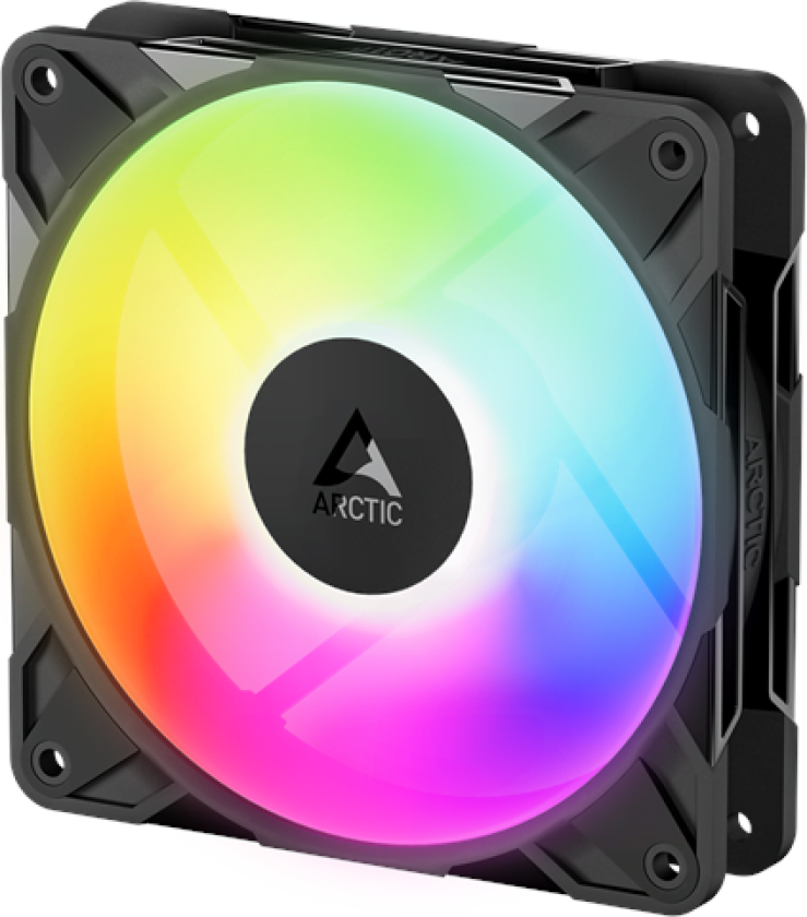 P12 Pro Reverse A-RGB - Kabinettvifte - 120mm - Svart med RGB LED-lys