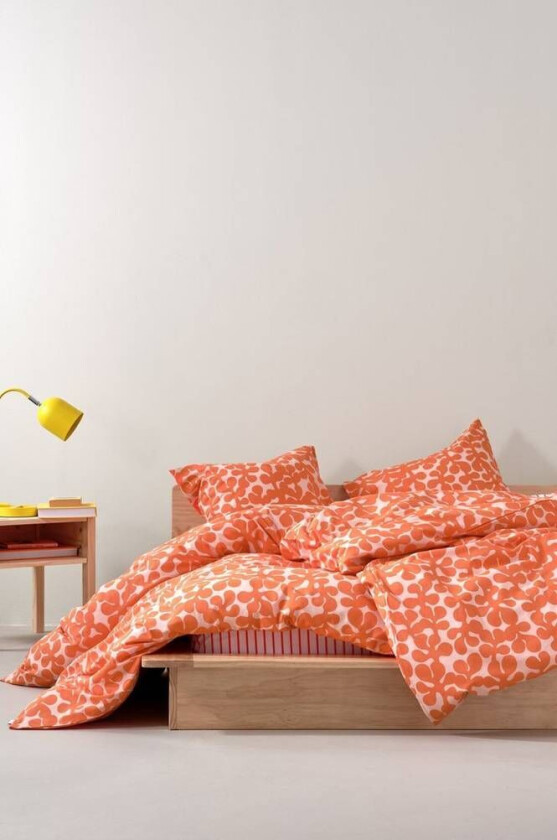 KNOTA sengesett Fersken/oransje