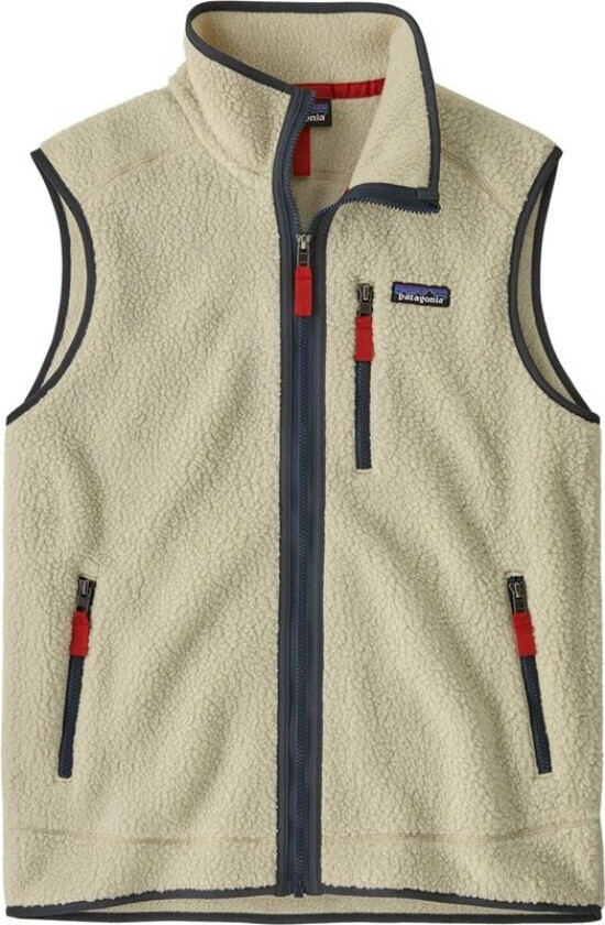 Retro Pile Vest Herre Pelican w/Smolder Blue 2XL