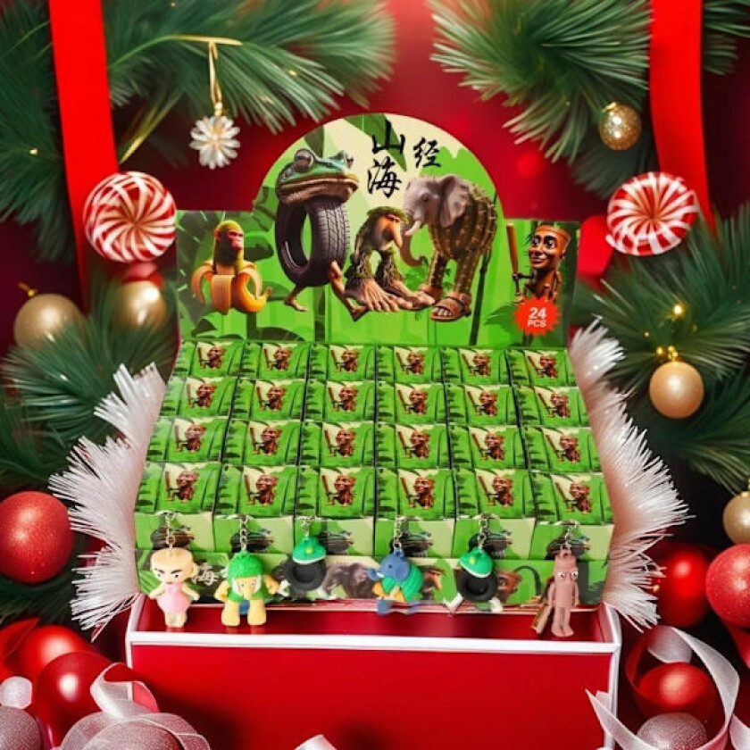 24 stk.** Italiensk Brainrot Blind Box Leketøy Tungtungtung Sahur Tralarero Tralala Bombardinocrocodilo Figurer Nøkkelring Bursdagsgave 24 stk.