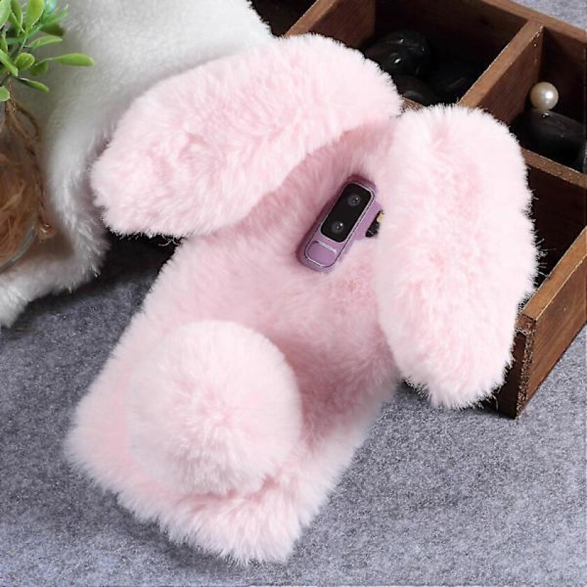 Kaninformet fluffy pelsbelagt TPU-deksel for Samsung Galaxy S9 PLUS