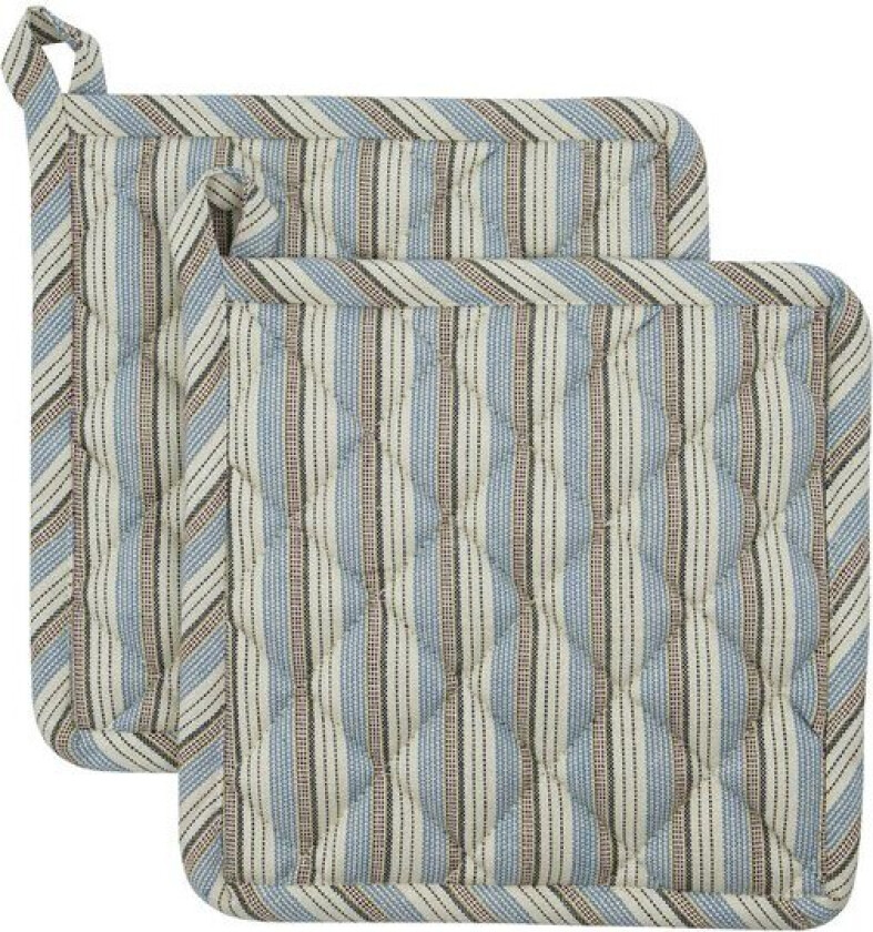 Bilde av Chef gryteklut 22,5x22,5 cm 2 stk blå/sand