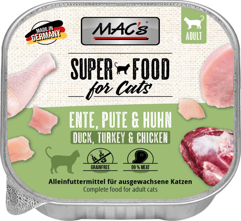 Økonomipakke MAC's Skål 32 x 100 g - And, kalkun & kylling