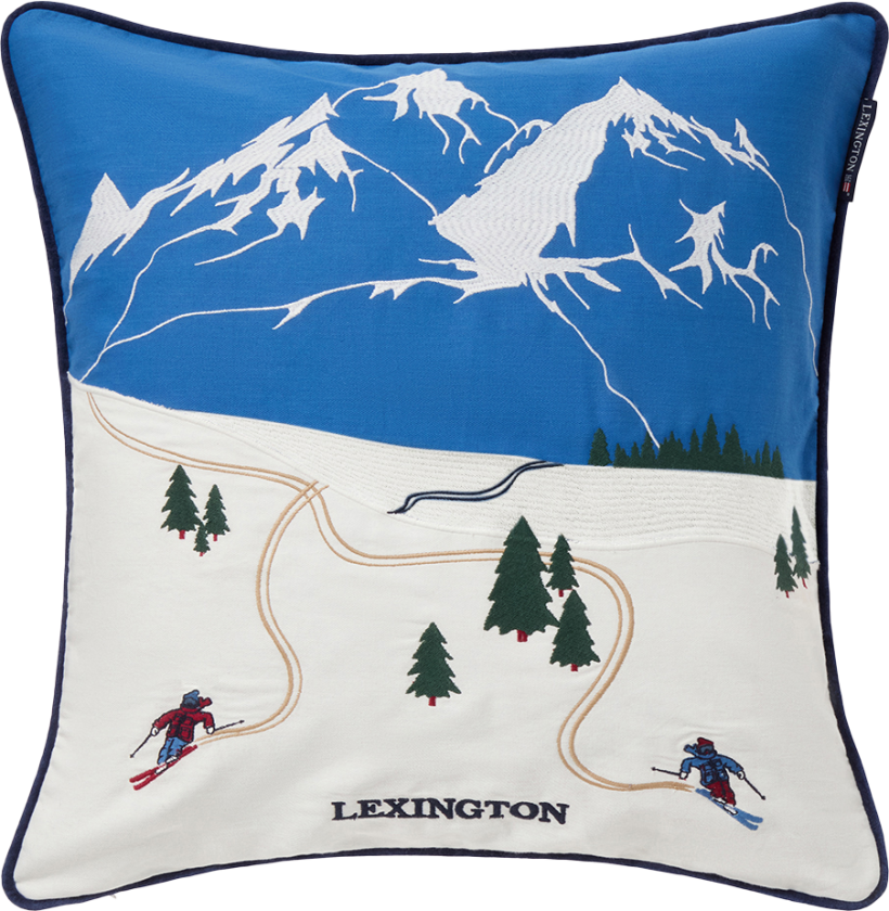 Down hill eko. bomull twill putetrekk 50x50 cm Blue-White