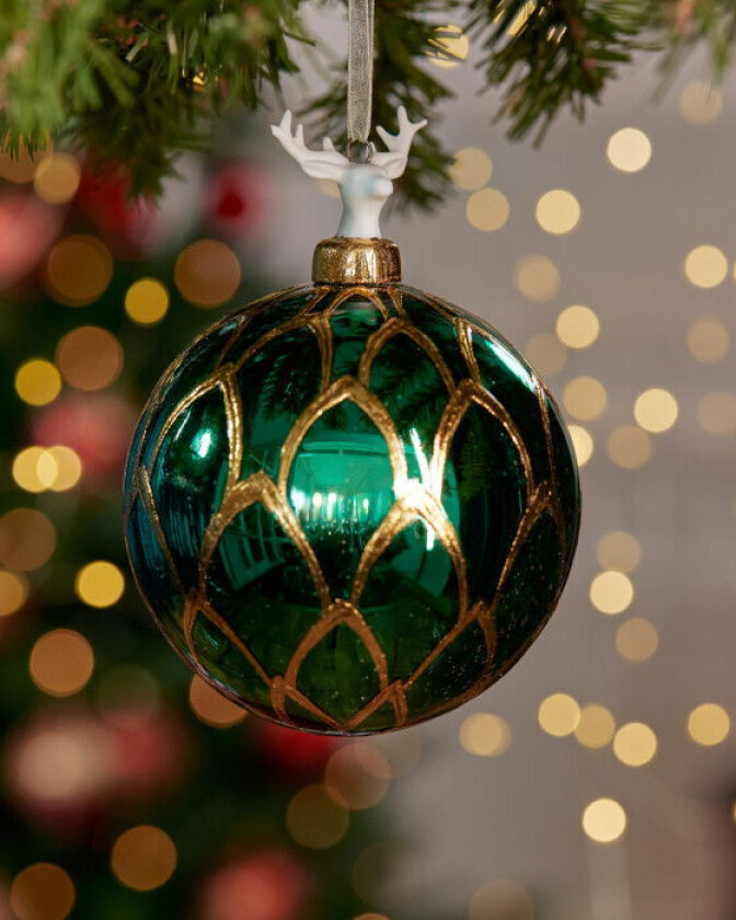 Bastian julekule grønn 10 cm