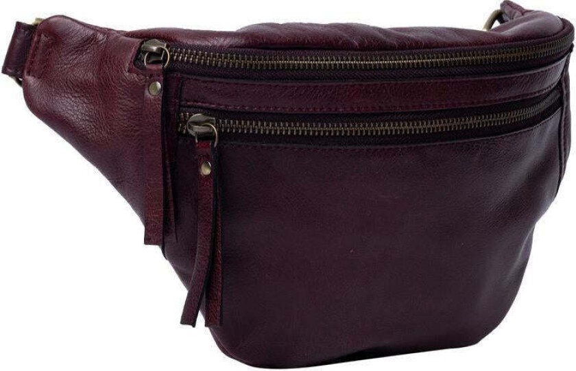 Faust Urban bumbag i skinn Dark Cherry