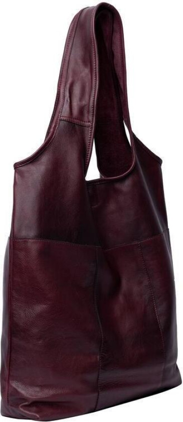 Lyra Urban skulderveske i skinn Dark Cherry