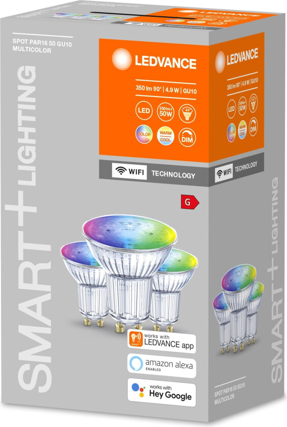 - 3pack RGBW GU10 WiFi