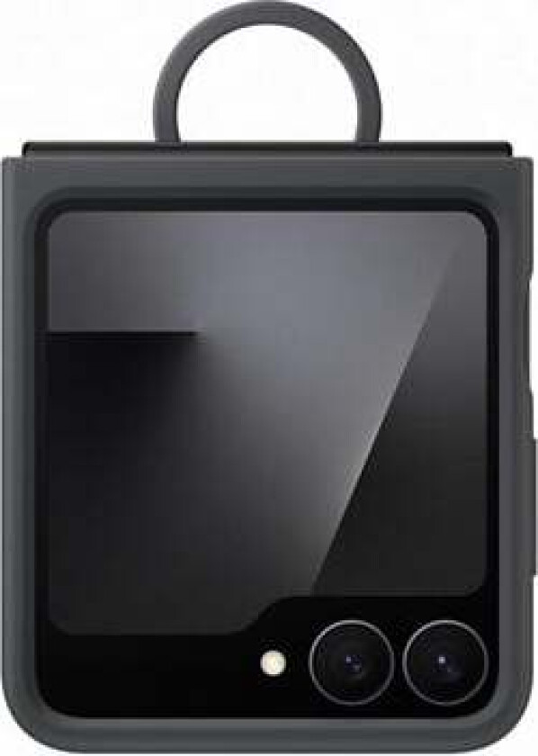 Silicone Case with Ring for Galaxy Z Flip7 FE | Z Flip6 - Black