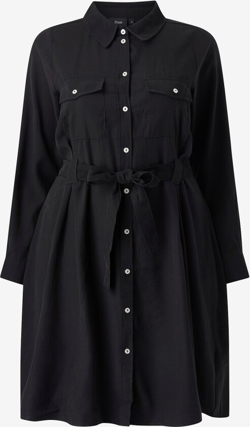 Skjortekjole mDana L/S - Svart