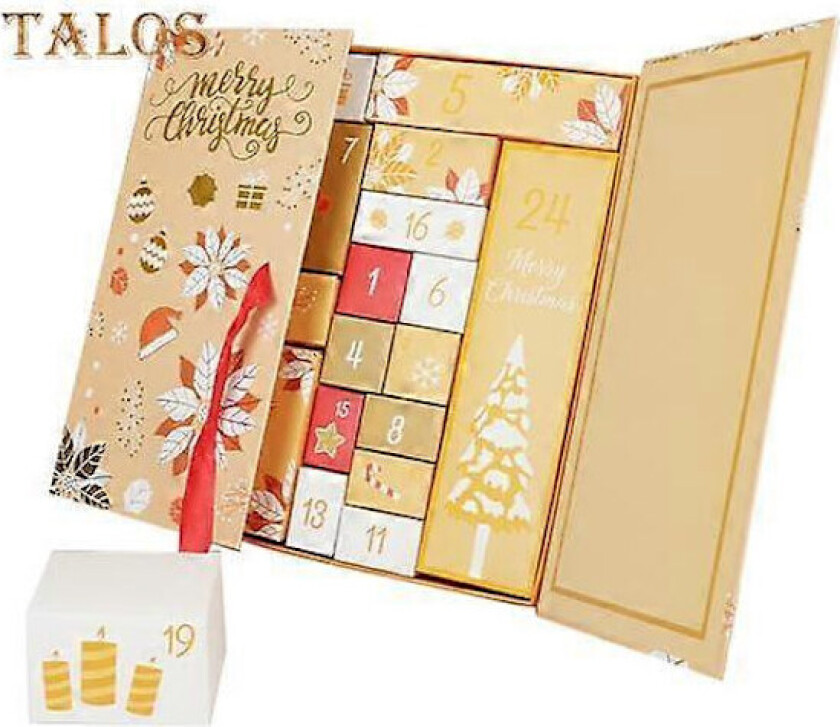 Julekalender Tom Boks Sett 2024 DIY Nedtellingskalender Fyllbare Bokser 24 Dager Lag Fyll Din Egen Julekalender med Bokser gyllen