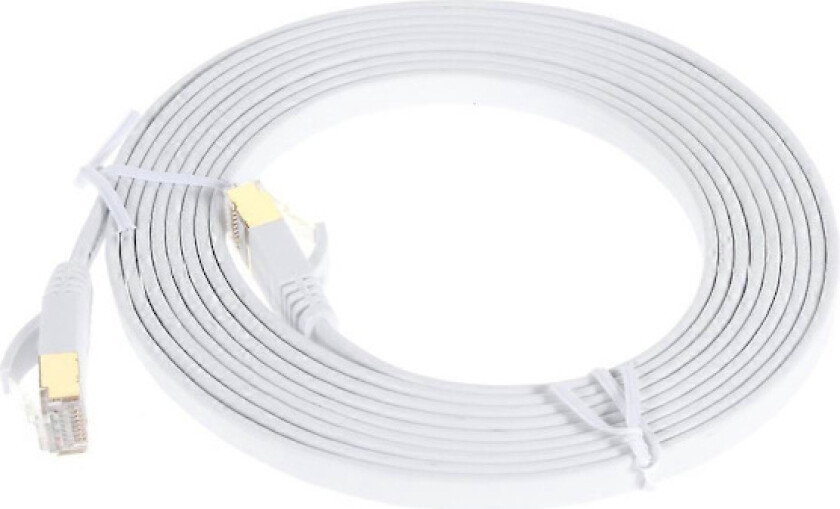 3m CAT-7 10 Gigabit RJ45 Ethernet Nettverkskabel Flat Lednings Patchkabel
