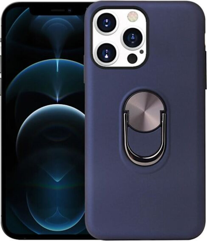 iPhone 13 Pro Hybrid Deksel Med Fingerring - Blå