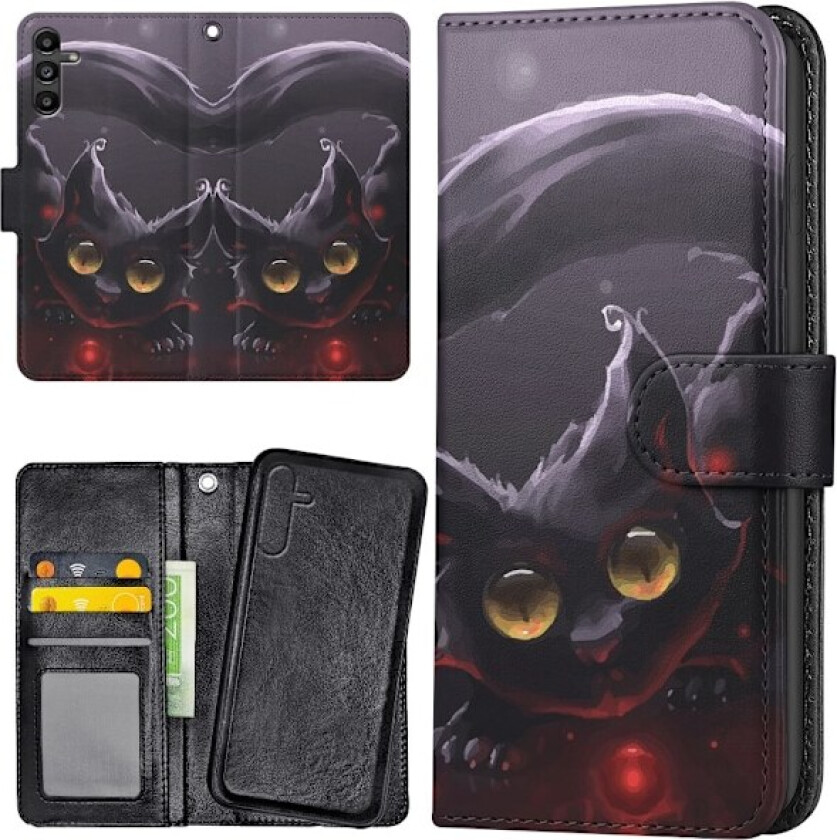 Samsung Galaxy S25 - Lommebok Deksel Svart Katt