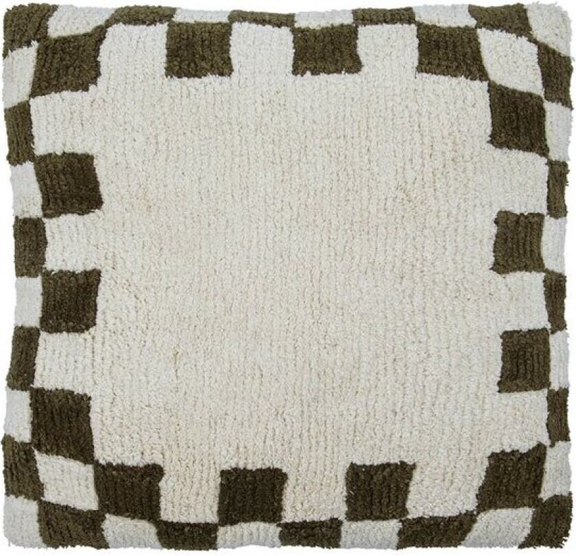 Putetrekk Chess 50x50 cm grønn/off-white