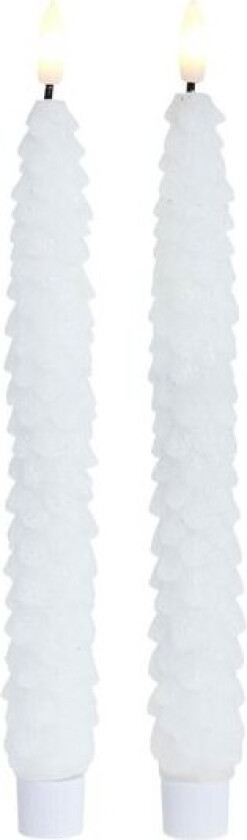 Livia LED-kronelys 25 cm hvit
