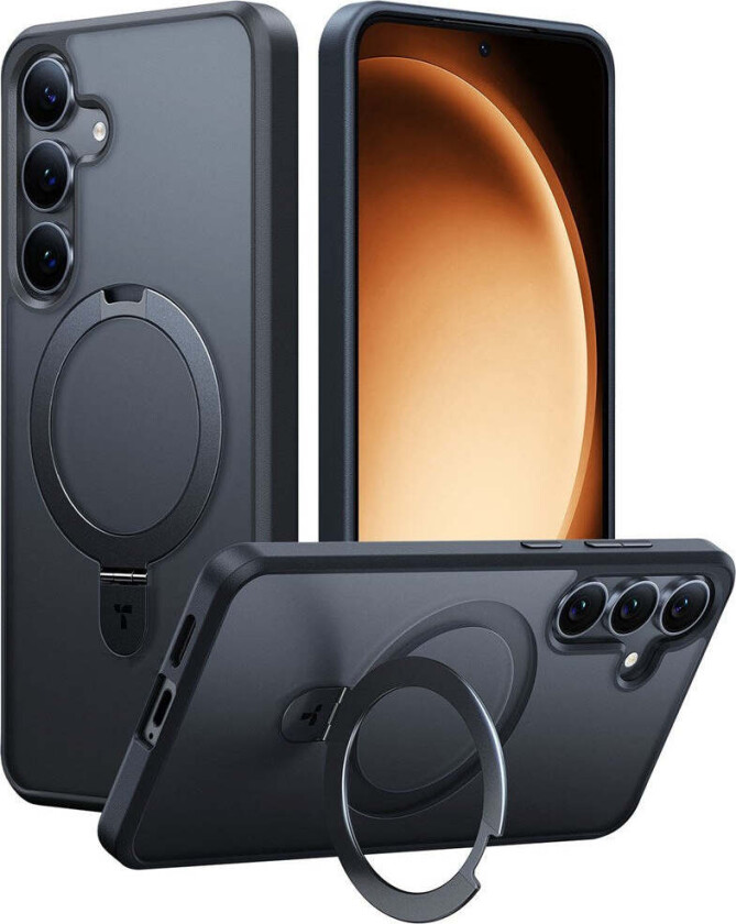TORRAS Samsung Galaxy S25 Guardian Ostand Hybrid Deksel m. Kickstand - MagSafe Kompatibel - Svart