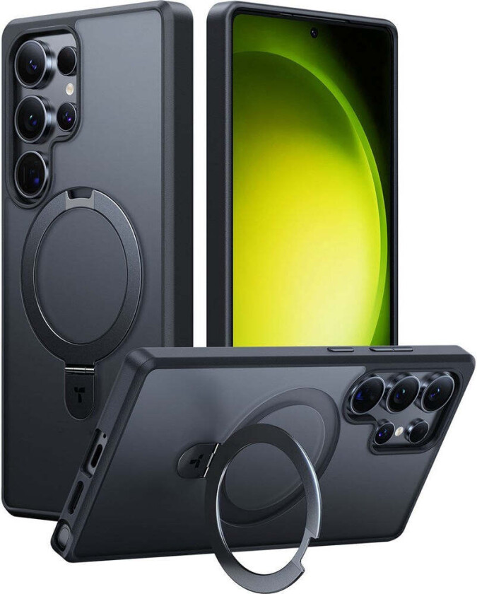 TORRAS Samsung Galaxy S25 Ultra Guardian Ostand Hybrid Deksel m. Kickstand - MagSafe Kompatibel - Svart