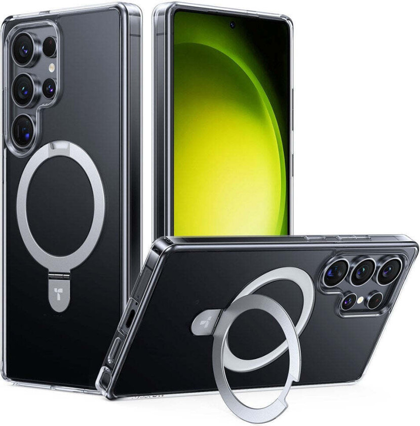 TORRAS Samsung Galaxy S25 Ultra Guardian Ostand Hybrid Deksel m. Kickstand - MagSafe Kompatibel - Gjennomsiktig