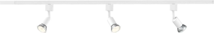 EasyLink Tobia spotskinne med 3 spotter - 1 meter - Hvit