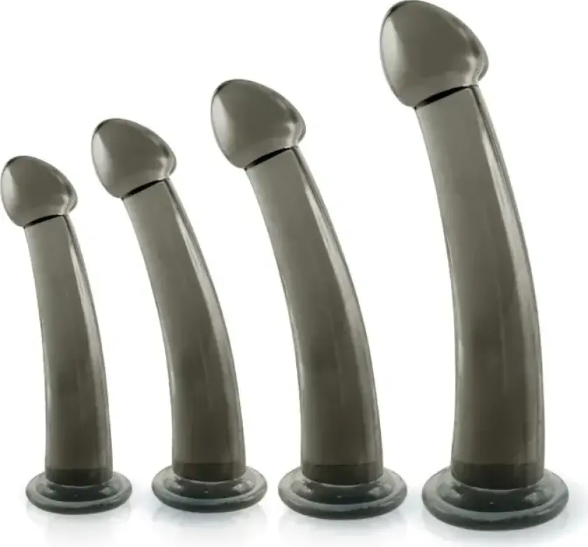 Black Axinite 4 in 1 Anal Plug Kit Set