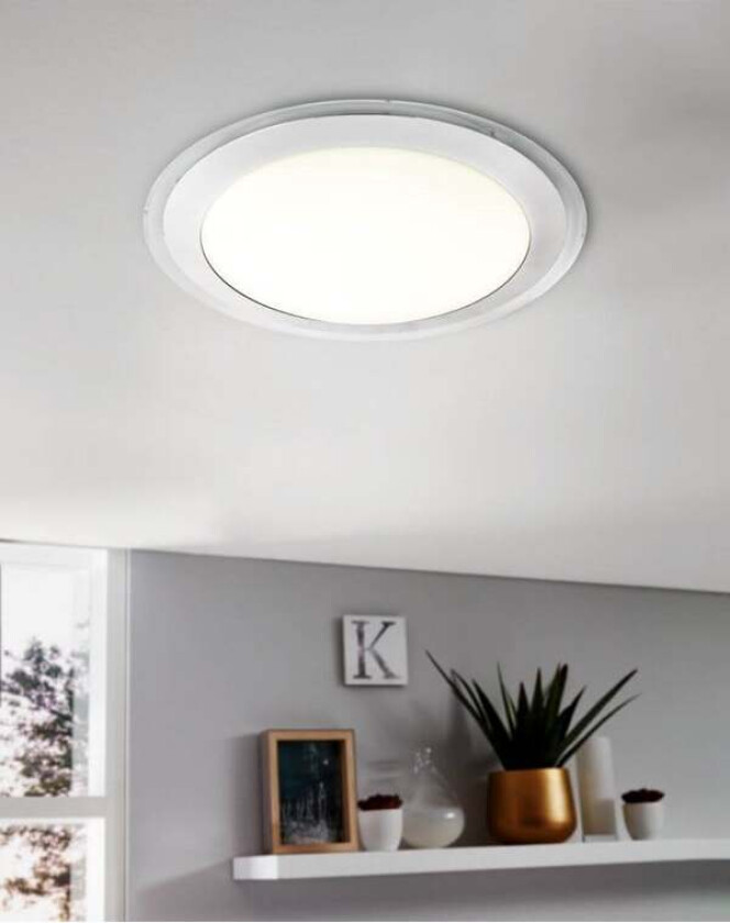 COMPETA 1 TAKLAMPE Ø350 15.6W 1900LM HVIT/SØLV