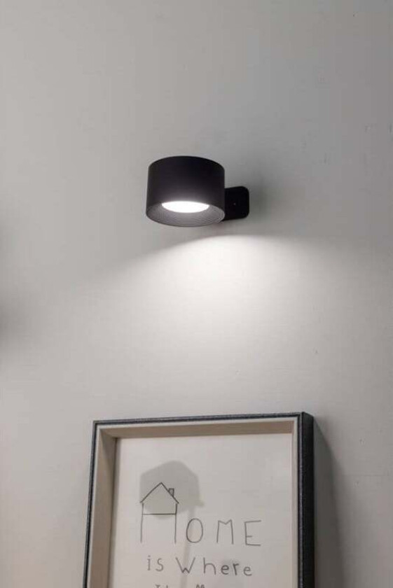 MURAGLIE VEGG RUND CCT 250LM M/TOUCH SVART