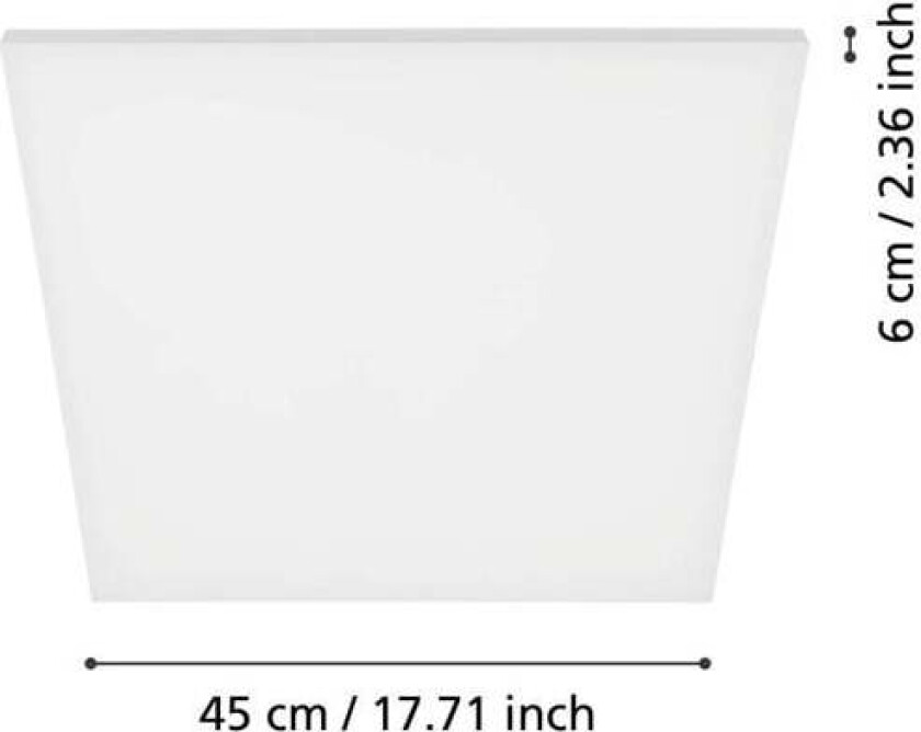 TURCONA TAKLAMPE 2600LM 450X450 HVIT